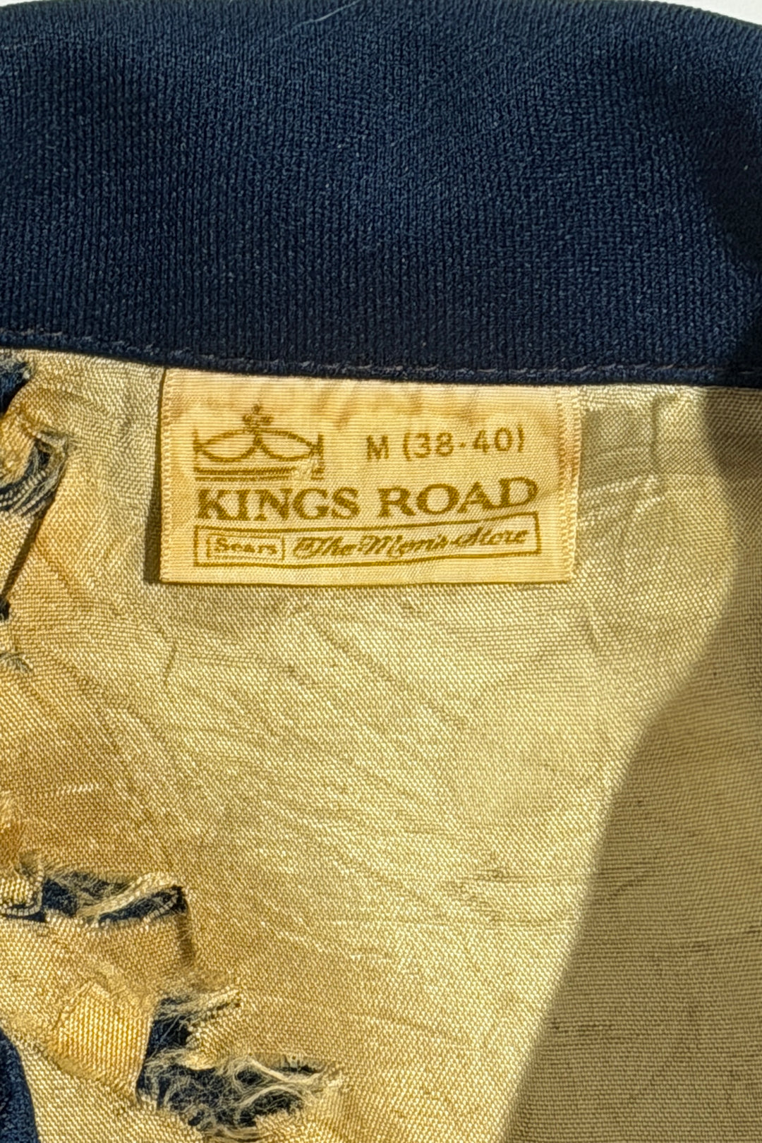1960’S SEARS KING ROAD MADE IN USA CROPPED NAVY WESTERN PEARL SNAP JACKET MEDIUM