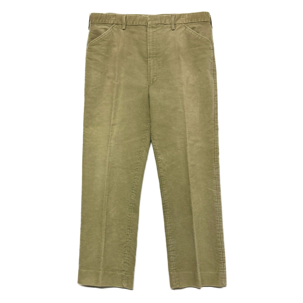 1960’S RAT CATCHER MADE IN ENGLAND KHAKI MOLESKIN OUTDOORS PANTS 38 X 28