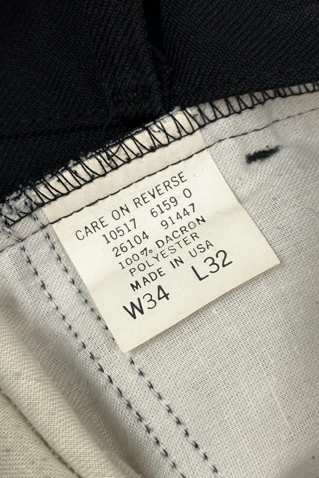 1980’S LEVI’S MADE IN USA STAPREST 517 COWBOY CUT BLACK WESTERN PANTS 34 X 32