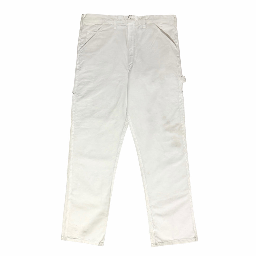 1990’S BAKER &amp; HAMILTON MADE IN USA WHITE PAINTER CARPENTER WORKWEAR PANTS 36 X 34