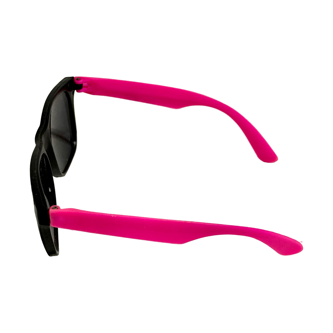 1990’S DEADSTOCK CONTRAST BLACK &amp; PINK WAYFARER STYLE SUNGLASSES