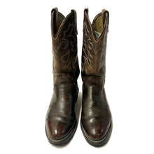 Load image into Gallery viewer, 1990’S DOUBLE H MADE IN USA EMBROIDERED BROWN COWBOY BOOTS M8.5 W9.5
