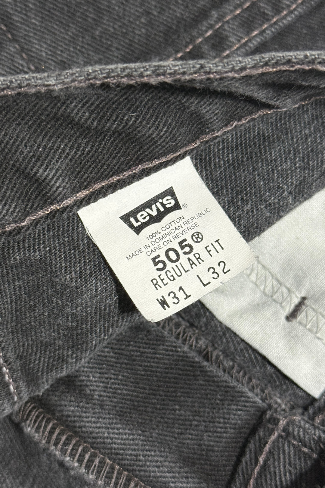 1990’S LEVI’S 505 FADE BLACK STRAIGHT LEG DENIM JEANS 30 X 32