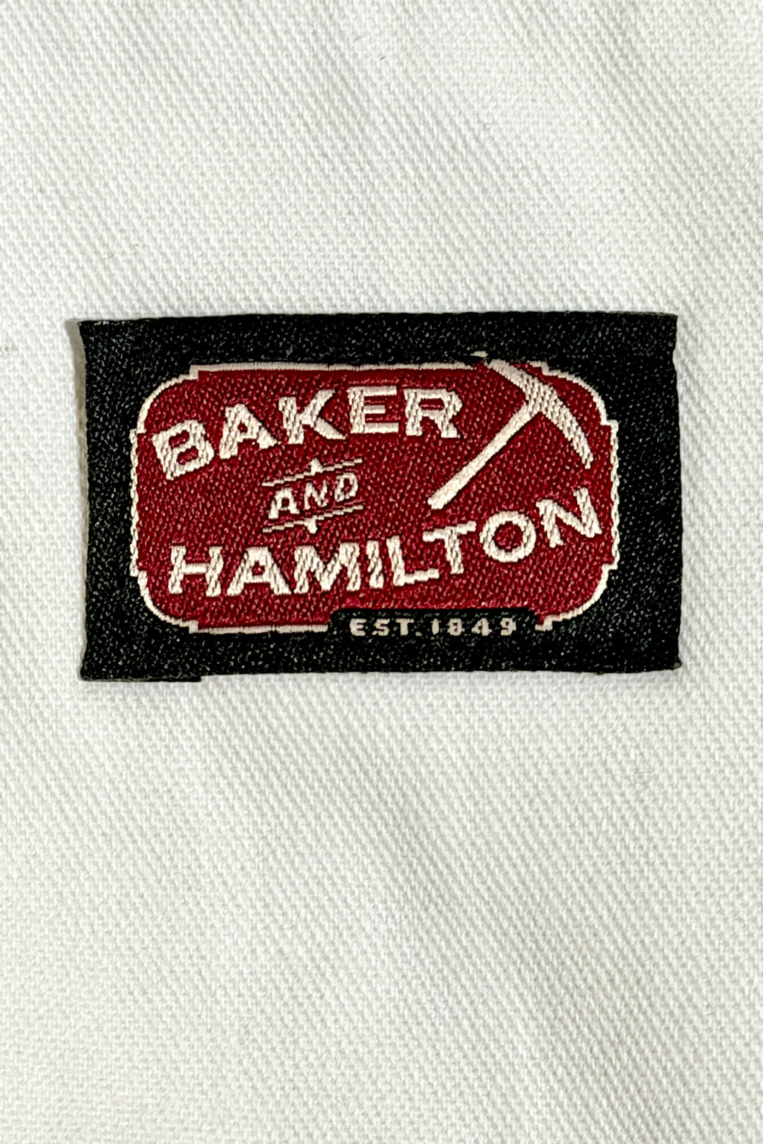 1990’S BAKER &amp; HAMILTON MADE IN USA WHITE PAINTER CARPENTER WORKWEAR PANTS 36 X 34