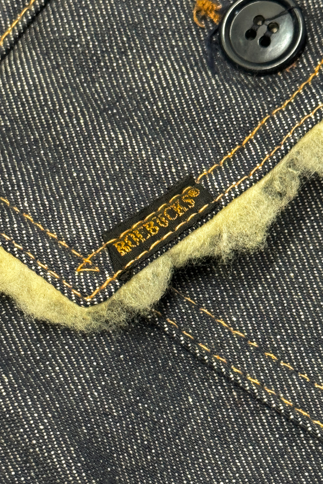 1970’S SEARS ROEBUCKS MADE IN USA SHERPA LINED DENIM WESTERN RANCHER JACKET MEDIUM