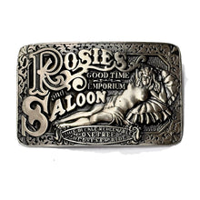 Load image into Gallery viewer, 1970’S ROSIE’S SALOON MADE IN USA BRASS BELT BUCKLE
