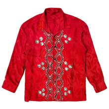 Load image into Gallery viewer, 1970’S 100% SILK SELVEDGE PATTERNED BATIK L/S B.D. SHIRT SMALL
