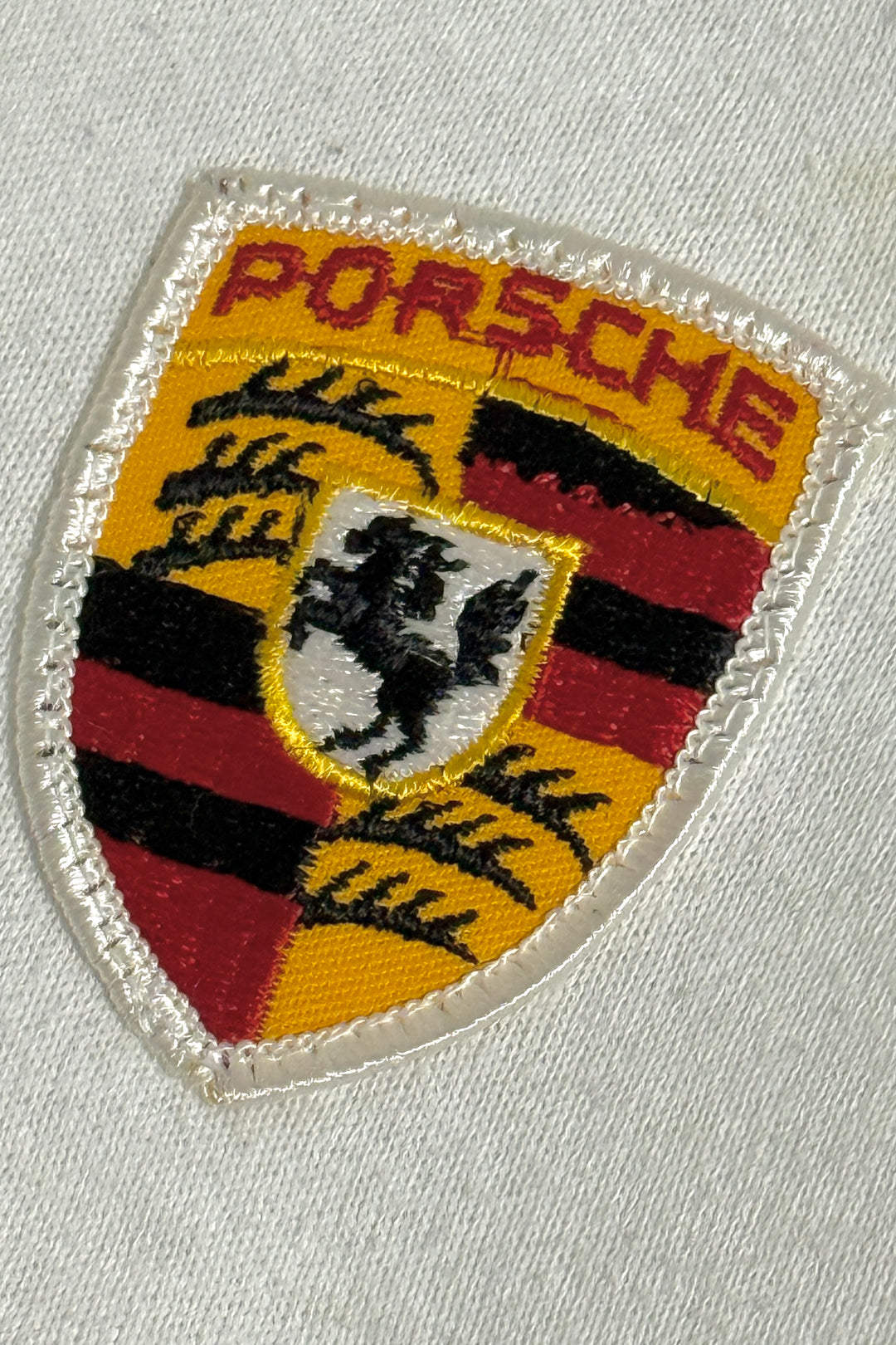 1980’S PORSCHE MADE IN USA BRUSHED FLEECE HOODED ZIP SWEATER MEDIUM