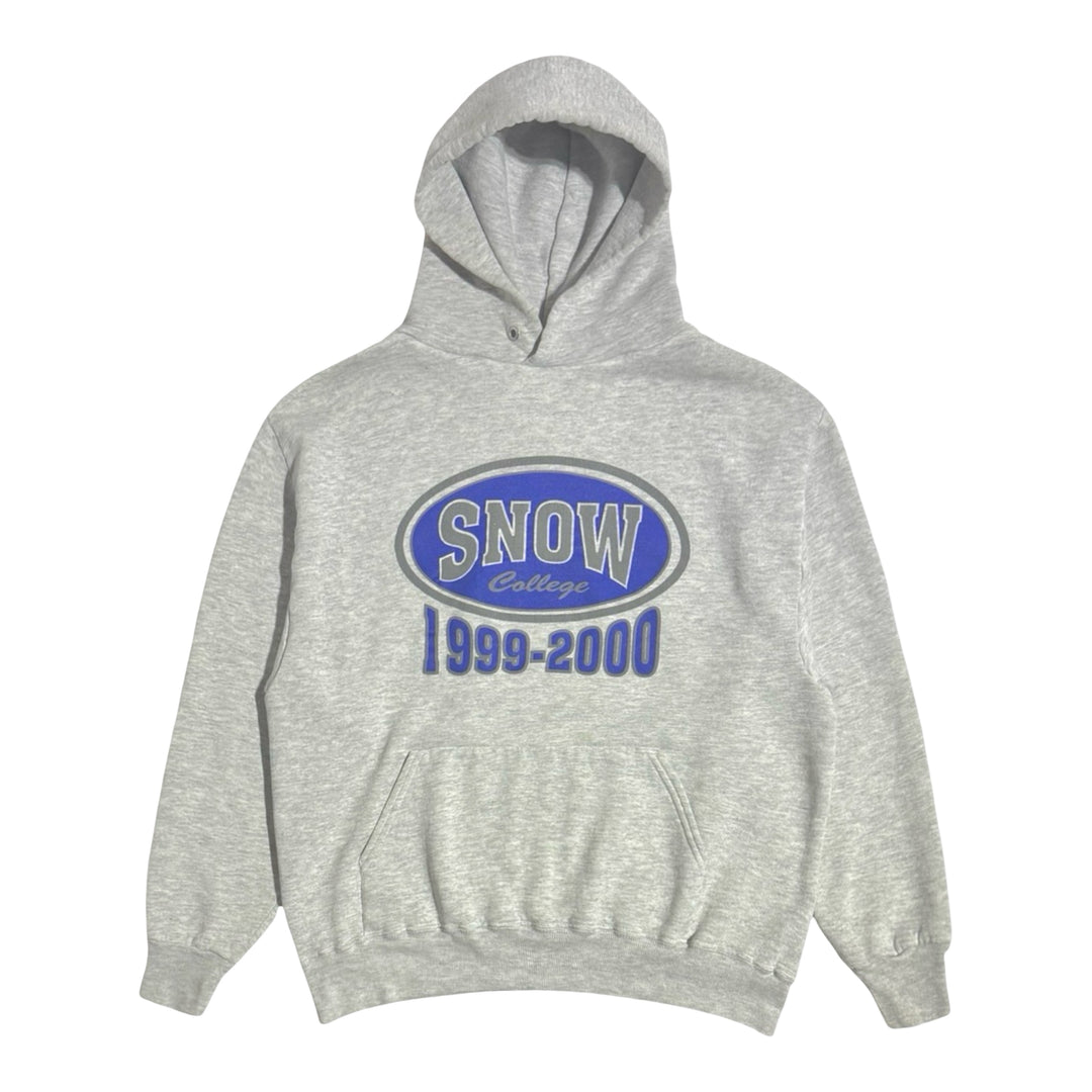 1990’S SNOW COLLEGE MADE IN USA HOODED FLEECE SWEATER LARGE
