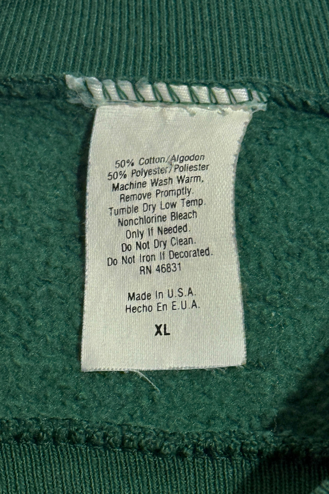 1990’S TAZ MADE IN USA “ANTISOCIAL” FLEECE CREWNECK SWEATER X-LARGE