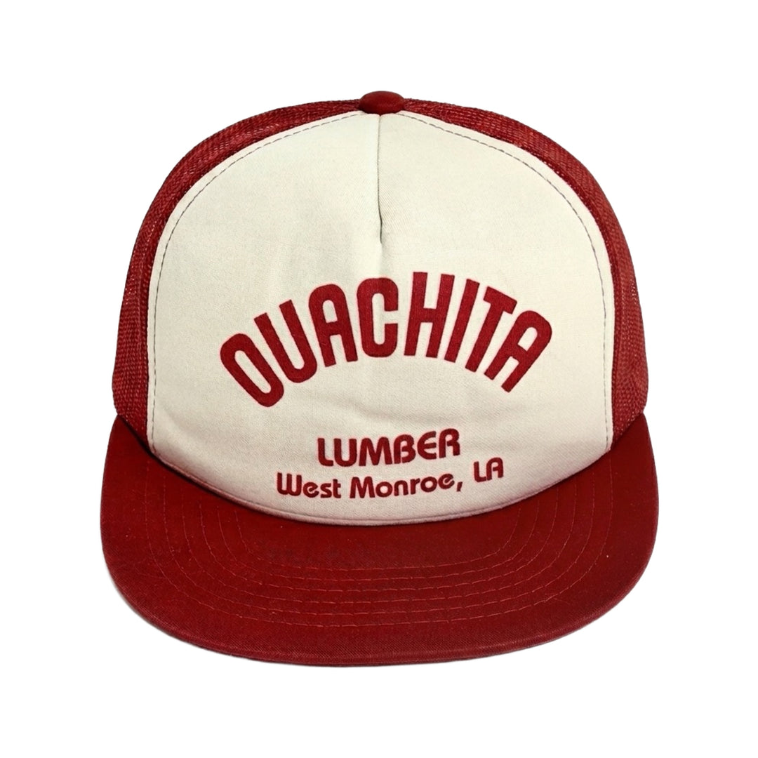 1970’S LUMBER SUPPLY WHITE FOAM & RED MESH TRUCKER HAT