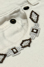 Load image into Gallery viewer, 1990’S CHAPS RALPH LAUREN BEADED POCKET WHITE DENIM JEANS 28 X 30
