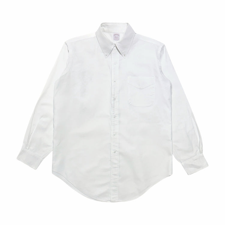 1980's Brooks Brothers made in USA white Supima cotton oxford button down shirt x-large