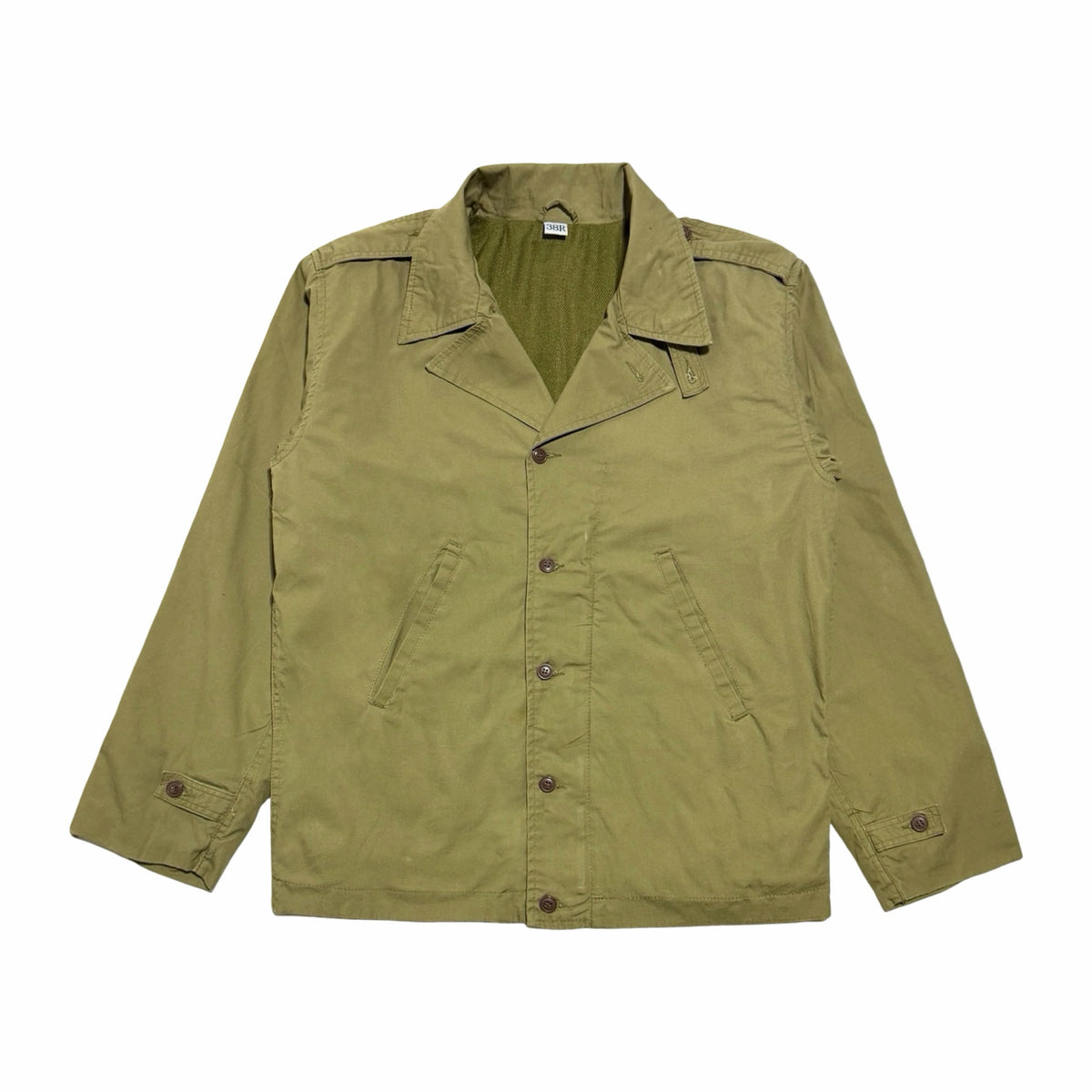 1970's German olive cropped field jacket large