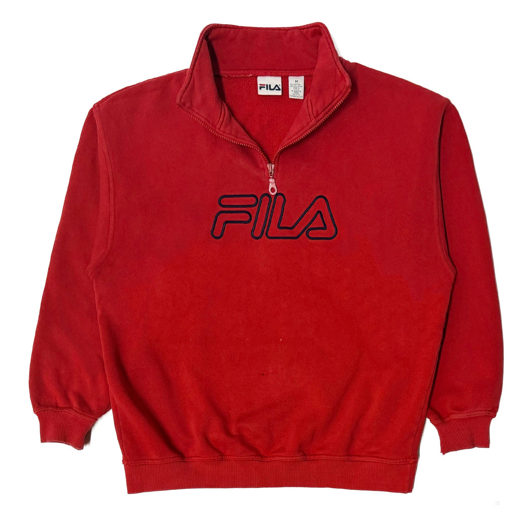 1990’S FILA MADE IN USA EMBROIDERED 1/4 ZIP SWEATSHIRT LARGE
