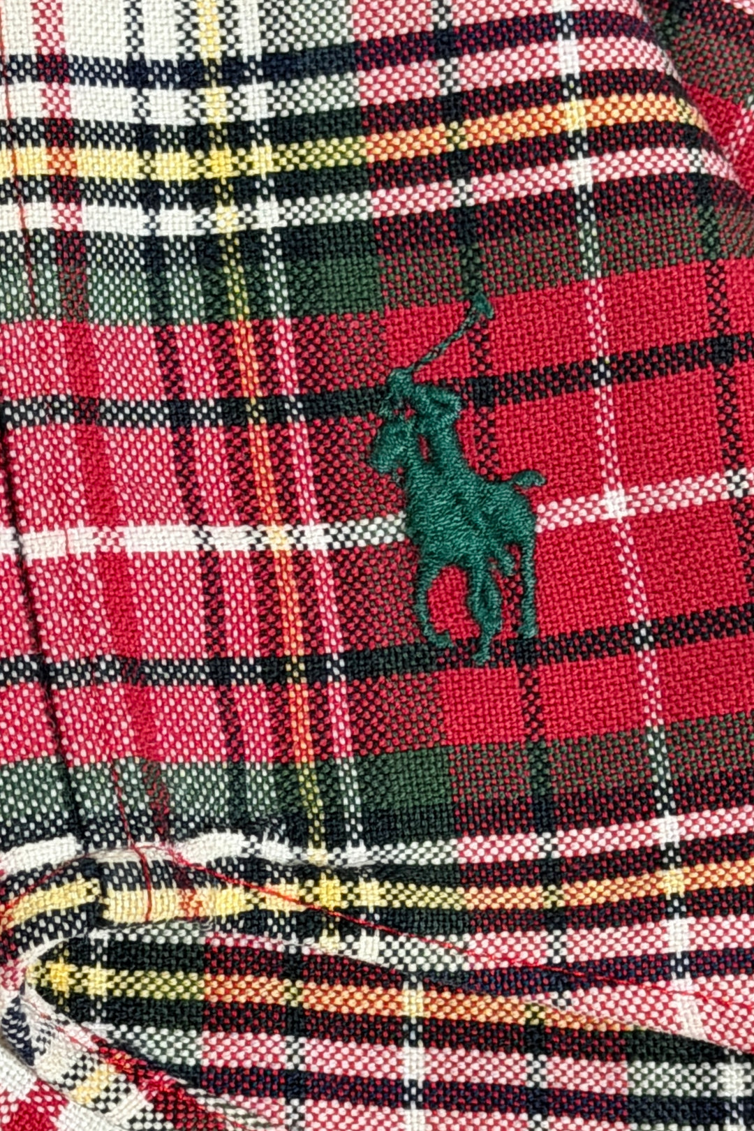 1990’S POLO RALPH LAUREN “THE BIG OXFORD” PLAID L/S OXFORD CLOTH B.D. SHIRT X-LARGE