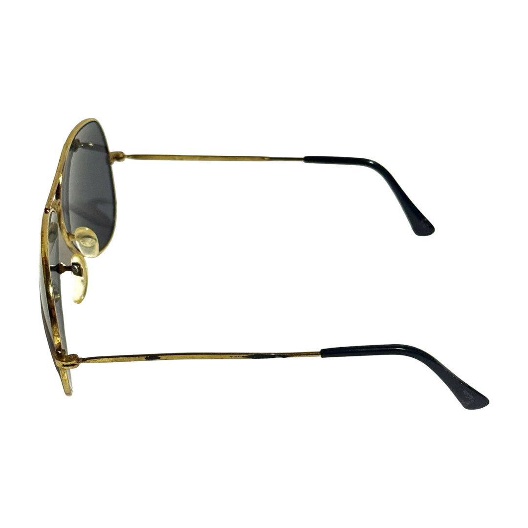 1970’S DEADSTOCK GOLD WIRE FRAME SMOKE LENSES AVIATOR SUNGLASSES