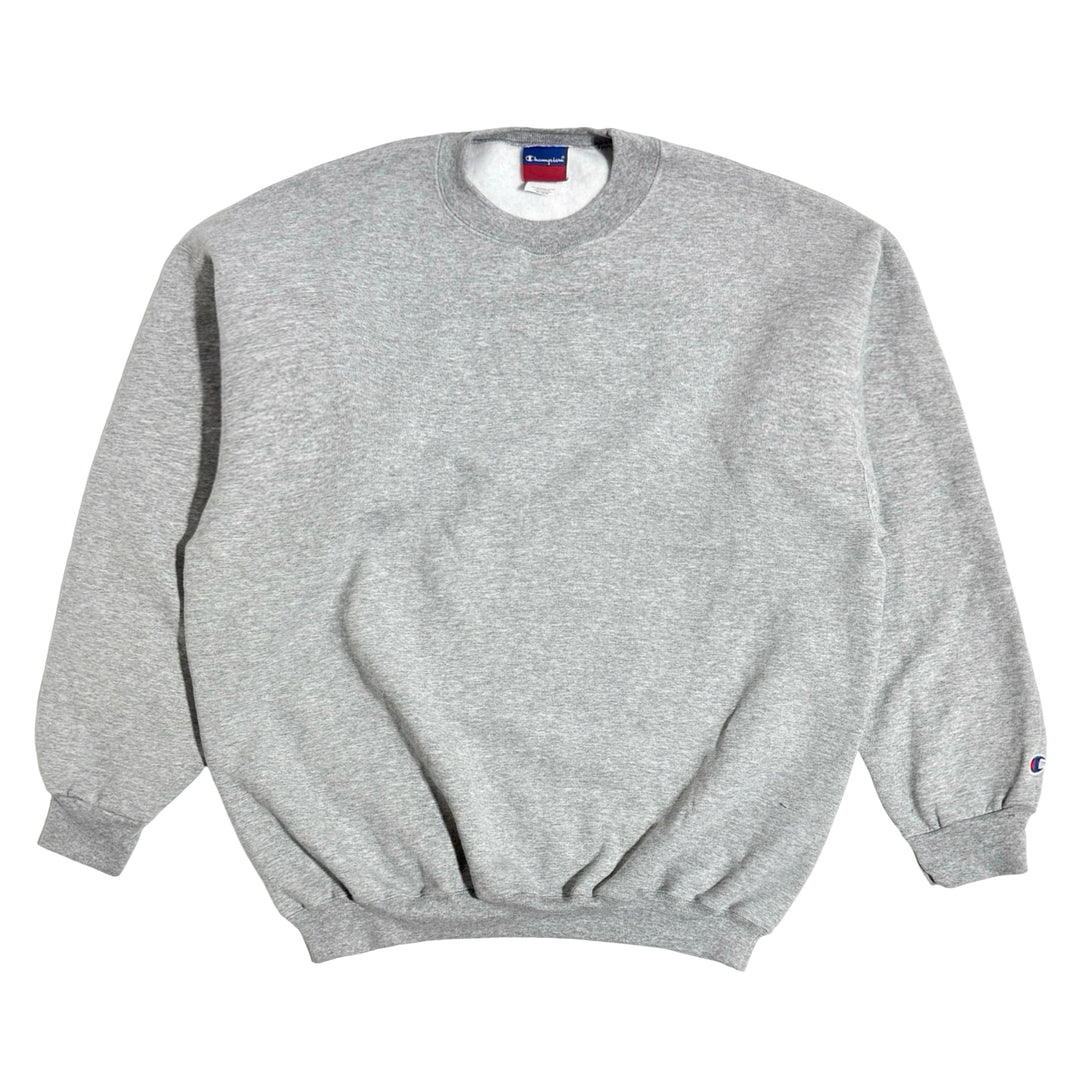 2000’S DEADSTOCK CHAMPION MARLED GRAY FLEECE CREWNECK SWEATER LARGE