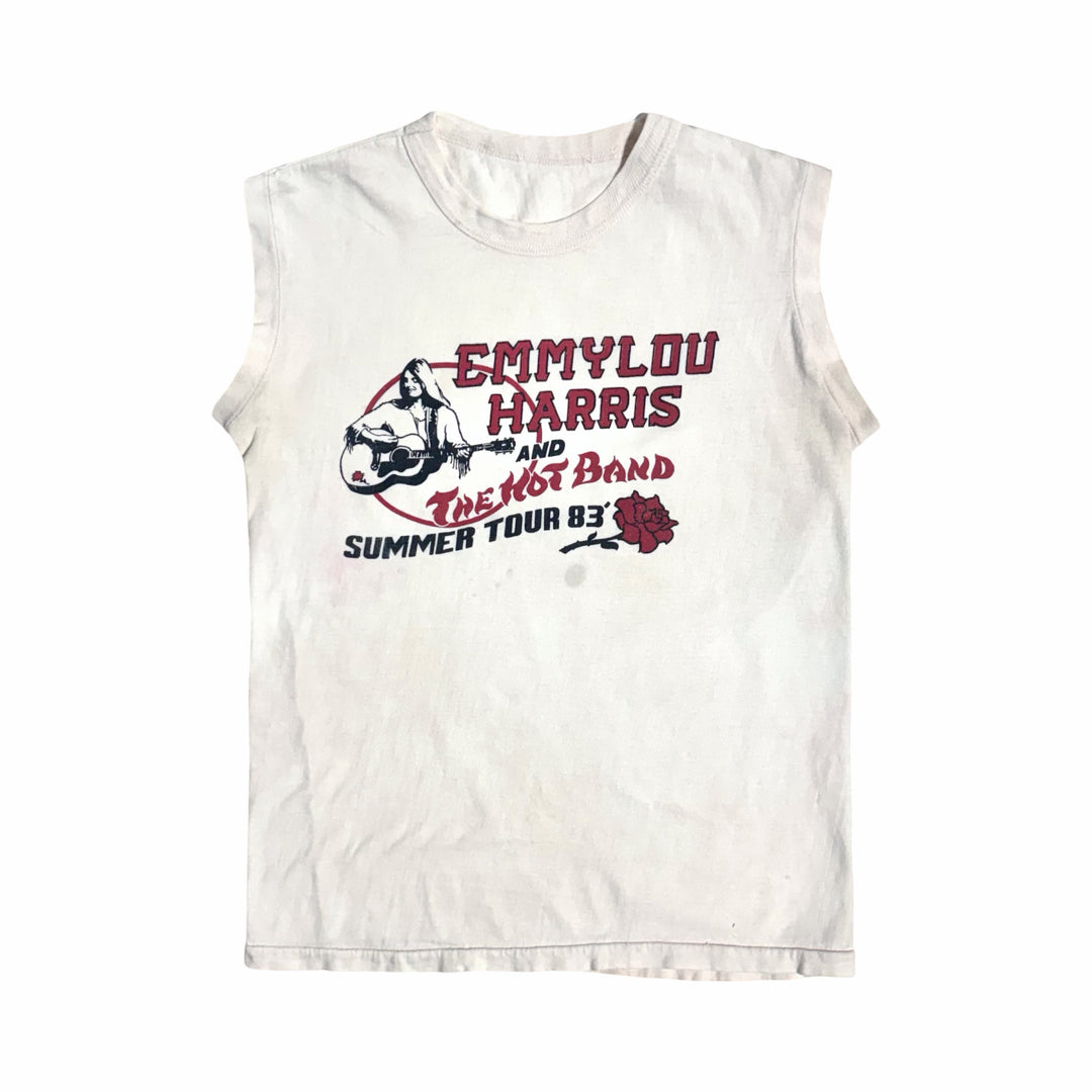 1980’S EMMYLOU HARRIS &amp; THE HOT BAND 1983 SUMMER TOUR SLEEVELESS TANK TOP T-SHIRT WOMEN’S SMALL