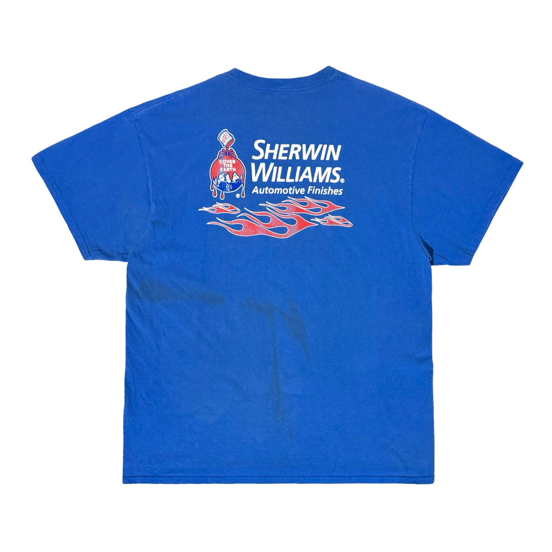 1990’S SHERMAN WILLIAMS AUTO PAINT THRASHED S/S T-SHIRT X-LARGE