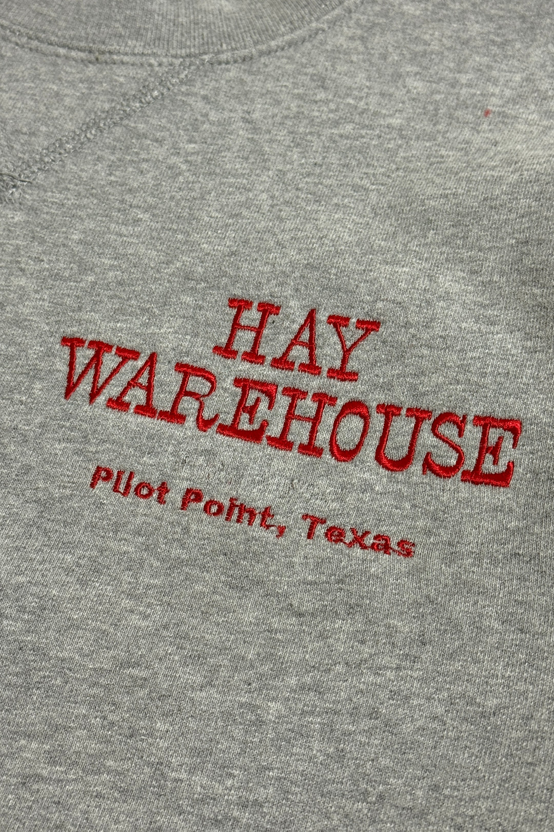 1990’S HAY WAREHOUSE TEXAS GRAY FLEECE CREWNECK SWEATER MEDIUM