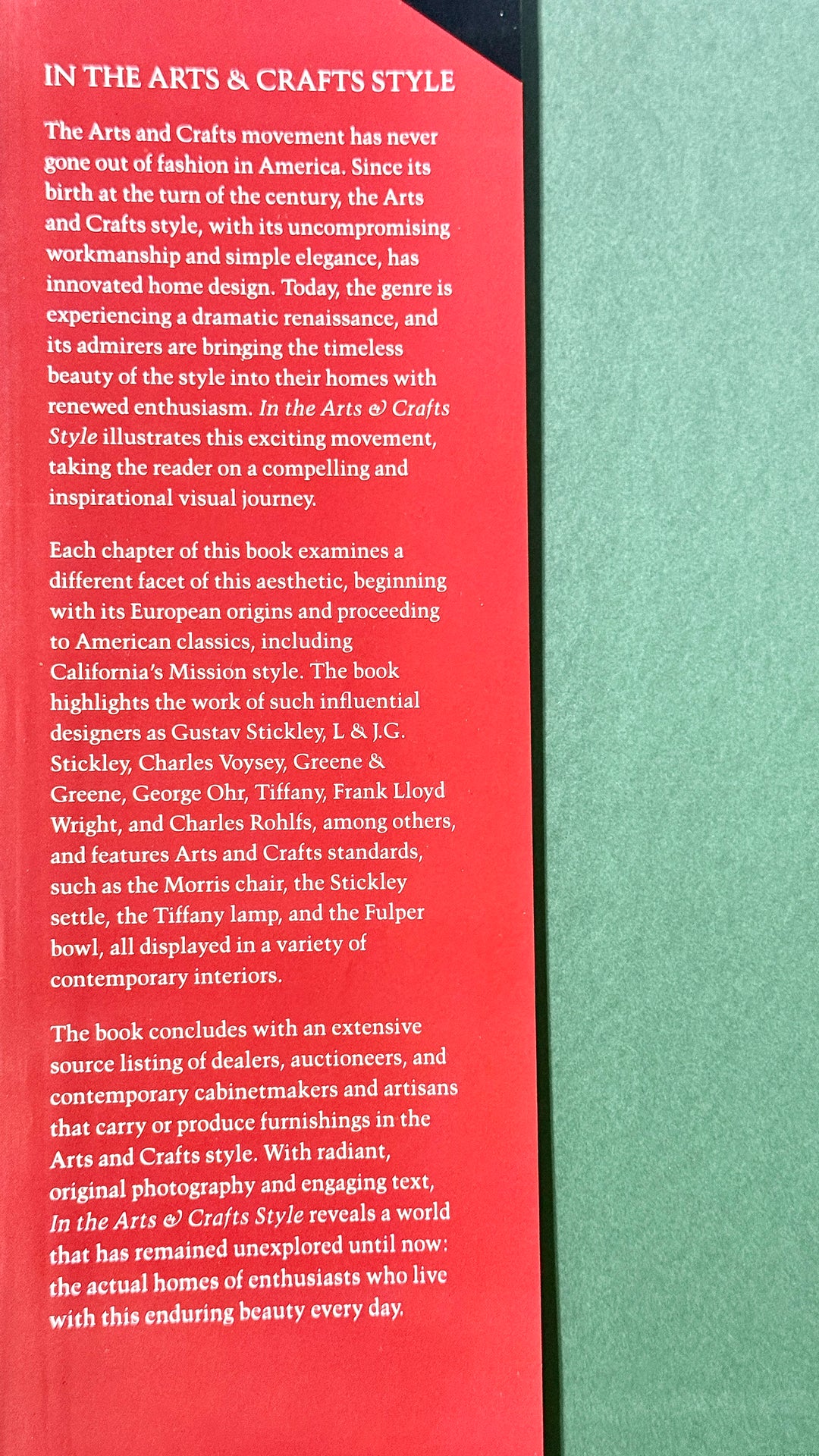 IN THE ARTS AND CRAFTS STYLE BOOK