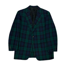 Load image into Gallery viewer, 1960’S WELLINGTON CLOTHES UNION MADE IN USA BLACKWATCH TARTAN WOOL SUIT JACKET 40R
