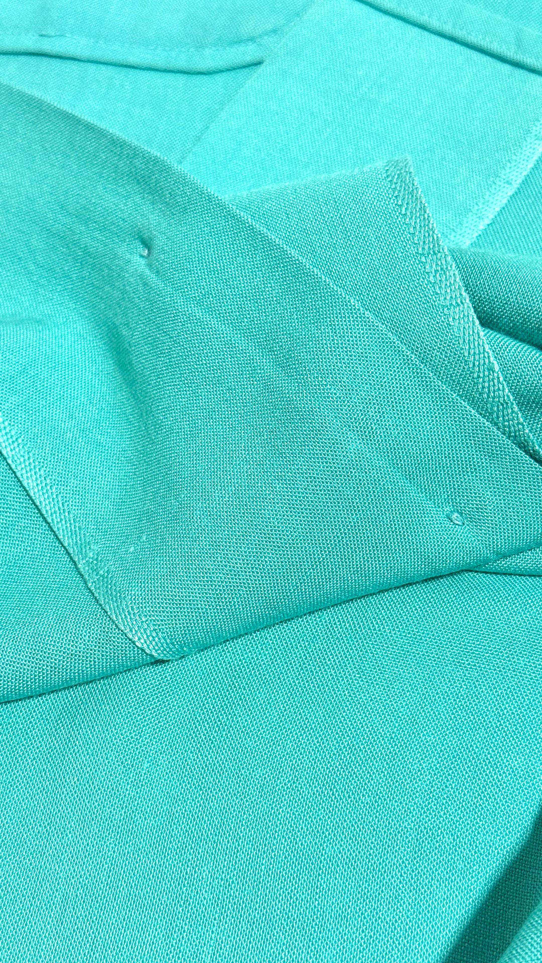 1950’S CALIFORNIA BY ANGELTOWN MADE IN USA “SOUTHWEST BOWL” CROPPED CHAINSTITCHED SELVEDGE LOOP COLLAR S/S B.D. BOWLING SHIRT LARGE