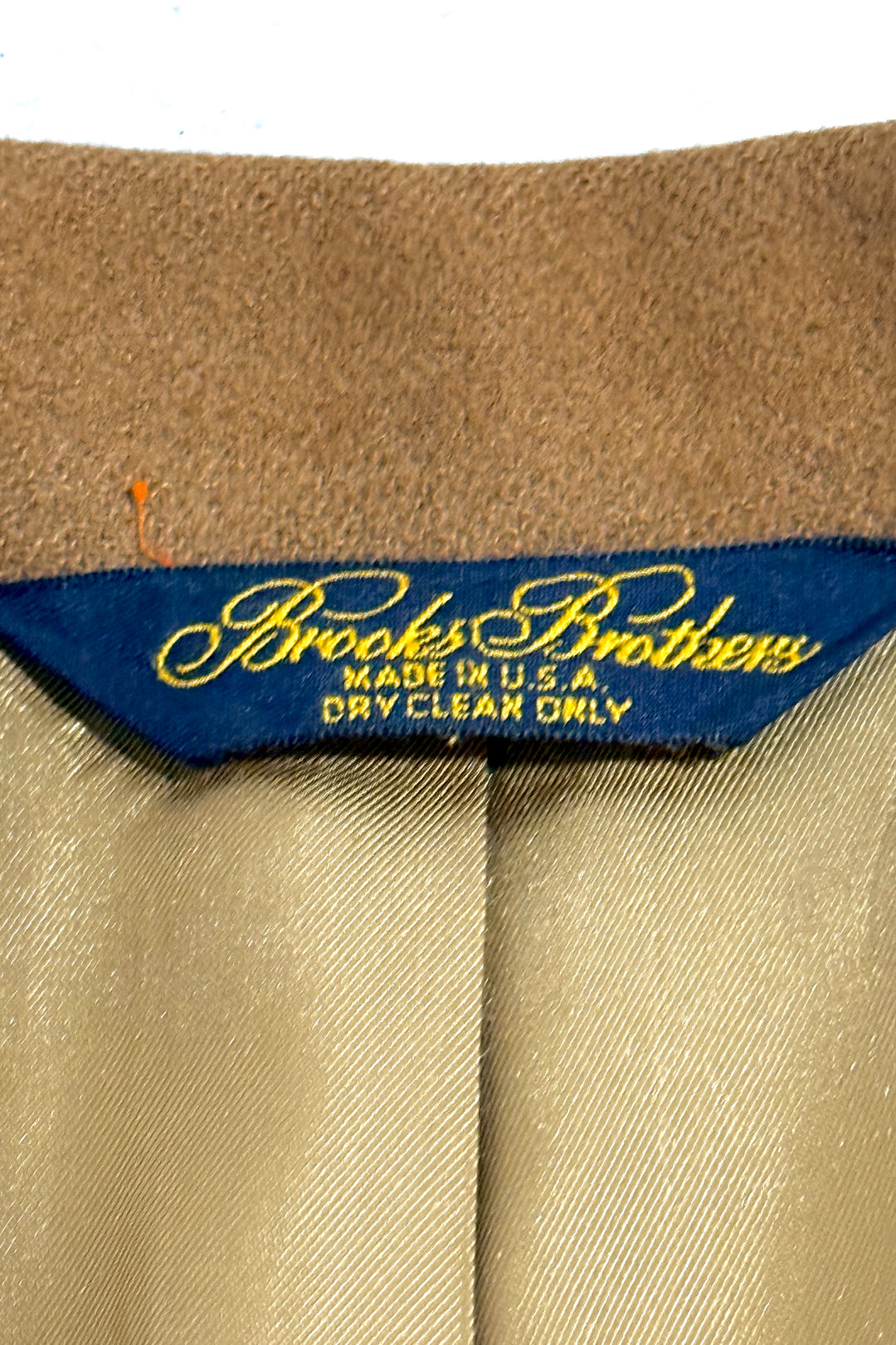 1990’S BROOKS BROTHERS UNION MADE IN USA 100% CAMEL HAIR WOOL BLAZER SUIT JACKET 44R