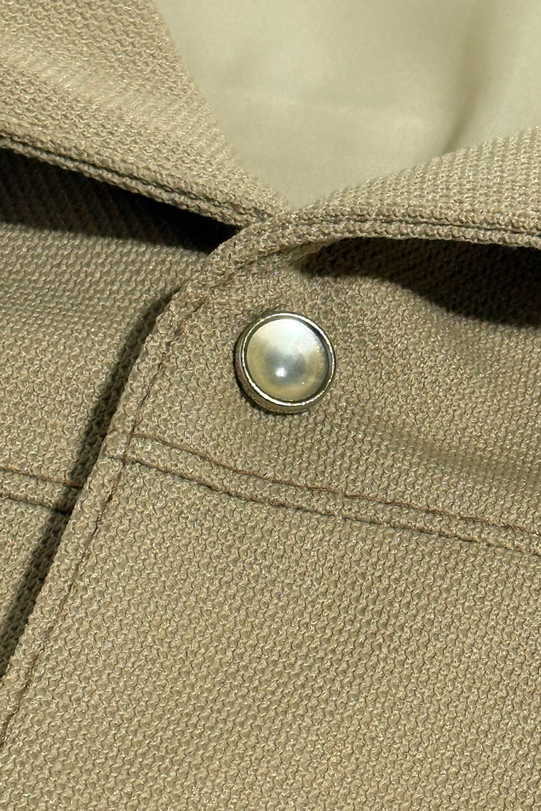 1970’S FARAH MADE IN USA CROPPED LEATHER ACCENTED PEARL SNAP WESTERN JACKET LARGE