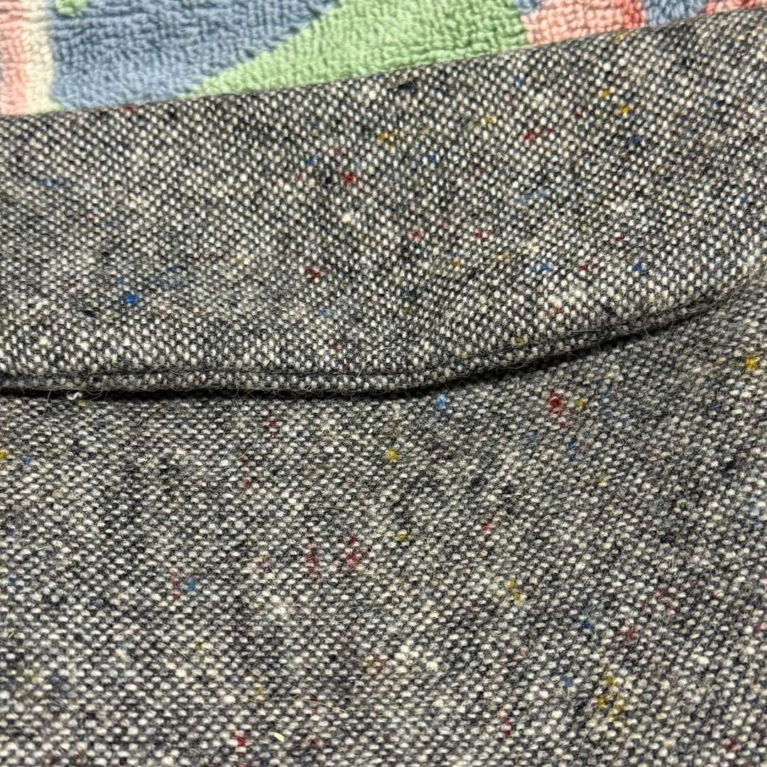 MASK HAND MADE IN SANTA FE POLO RALPH LAUREN TERRY CLOTH / FLECKED HARRIS TWEED CROPPED WESTERN JACKET LARGE