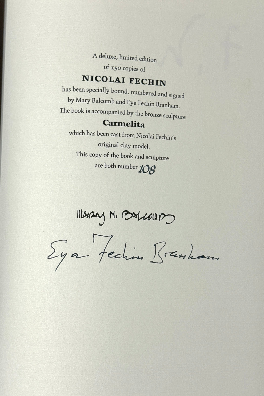 NICOLAI FECHIN FIRST DELUXE EDITION 108/150 SIGNED ART BOOK