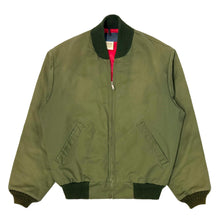 Load image into Gallery viewer, 1970’S OSH KOSH MADE IN USA CROPPED FADED TWILL WORKWEAR BOMBER JACKET LARGE
