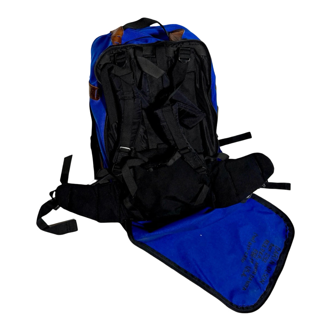 1990’S MEI MADE IN USA BLUE CORDURA 60L CONVERTIBLE DUFFLE / BACKPACK + 15L DAY PACK COMBINATION BAG