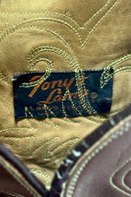 Cargar imagen en el visor de la galería, 1980’S TONY LAMA MADE IN USA LIZARD COWBOY BOOTS 10.5
