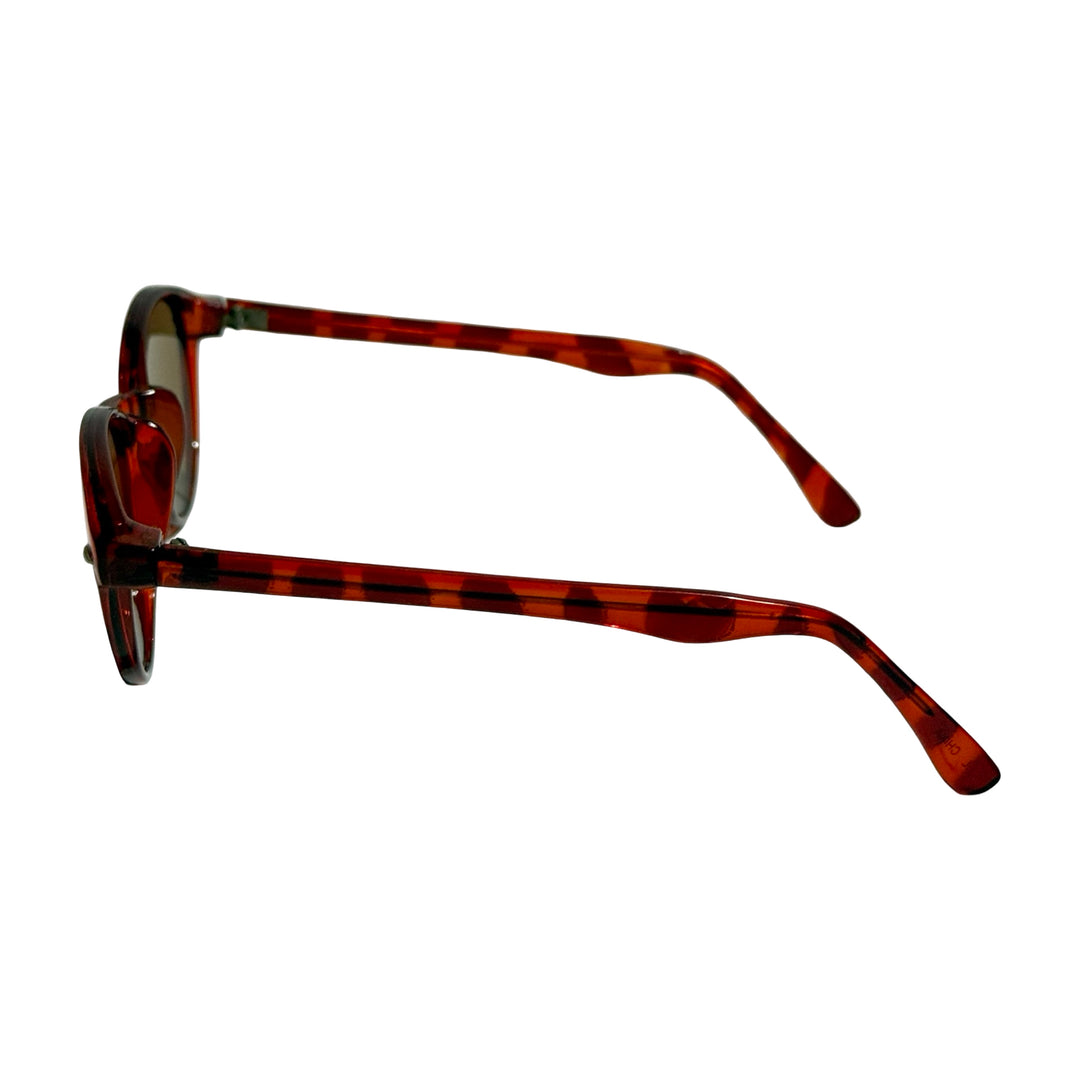 1970’S PANTO / KEYHOLE TORTOISE SHELL ACETATE SMOKE LENSE SUNGLASSES
