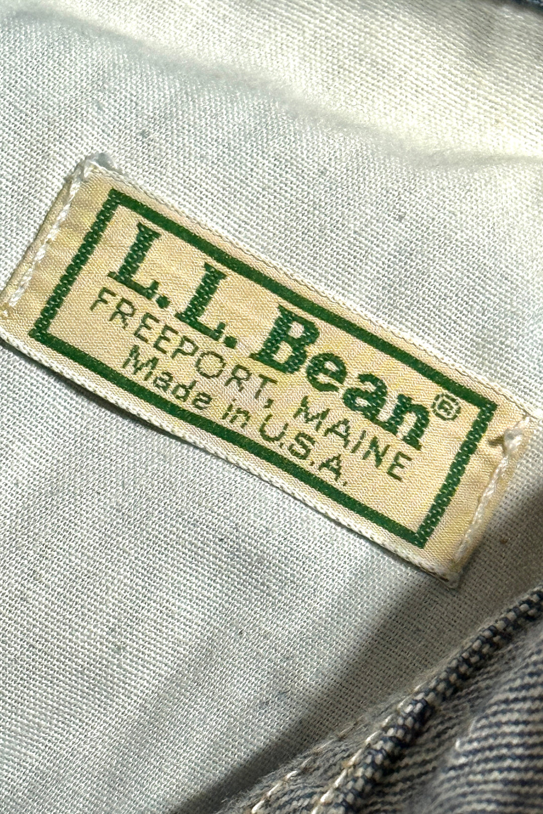 1990’S LL BEAN MADE IN USA DOUBLE KNEE DARK WASH DENIM JEANS 32 X 30