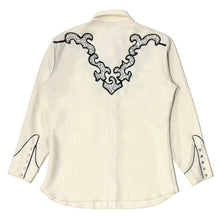 Load image into Gallery viewer, 1970’S H BAR C MADE IN USA GABARDINE EMBROIDERED WESTERN PEARL SNAP L/S B.D. SHIRT MEDIUM
