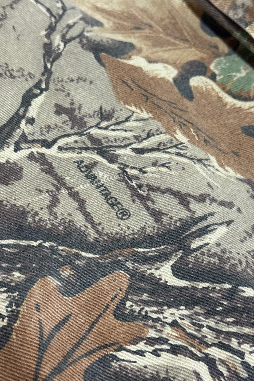 1990’S ADVANTAGE®️ MADE IN USA HUNTING CAMO DENIM JEANS 36 X 28