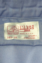 Cargar imagen en el visor de la galería, 1970’S DEADSTOCK RED KAP MADE IN USA SELVEDGE L/S B.D. WORK SHIRT LARGE
