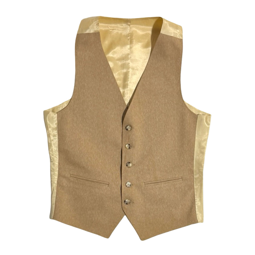 1970’S DEADSTOCK FALCONE MADE IN USA KNIT WESTERN FLARED LEG FROG POCKET SUIT 38