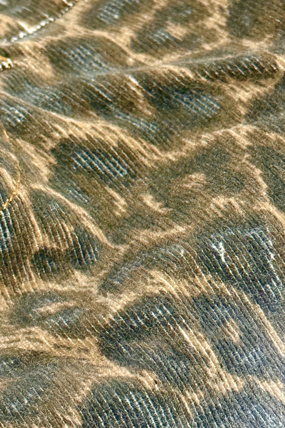 1990’S PARIS BLUES LEOPARD PRINT CORDUROY FLARED LEG LOW RISE PANTS 30 X 28