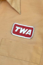 Cargar imagen en el visor de la galería, 1960’S TWA MADE IN USA SUN FADED S/S B.D. WORK SHIRT LARGE
