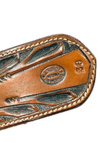 Load image into Gallery viewer, 1970’S J NUNEZ WESTERN HAND TOOLED LEATHER HOLSTER BELT 38
