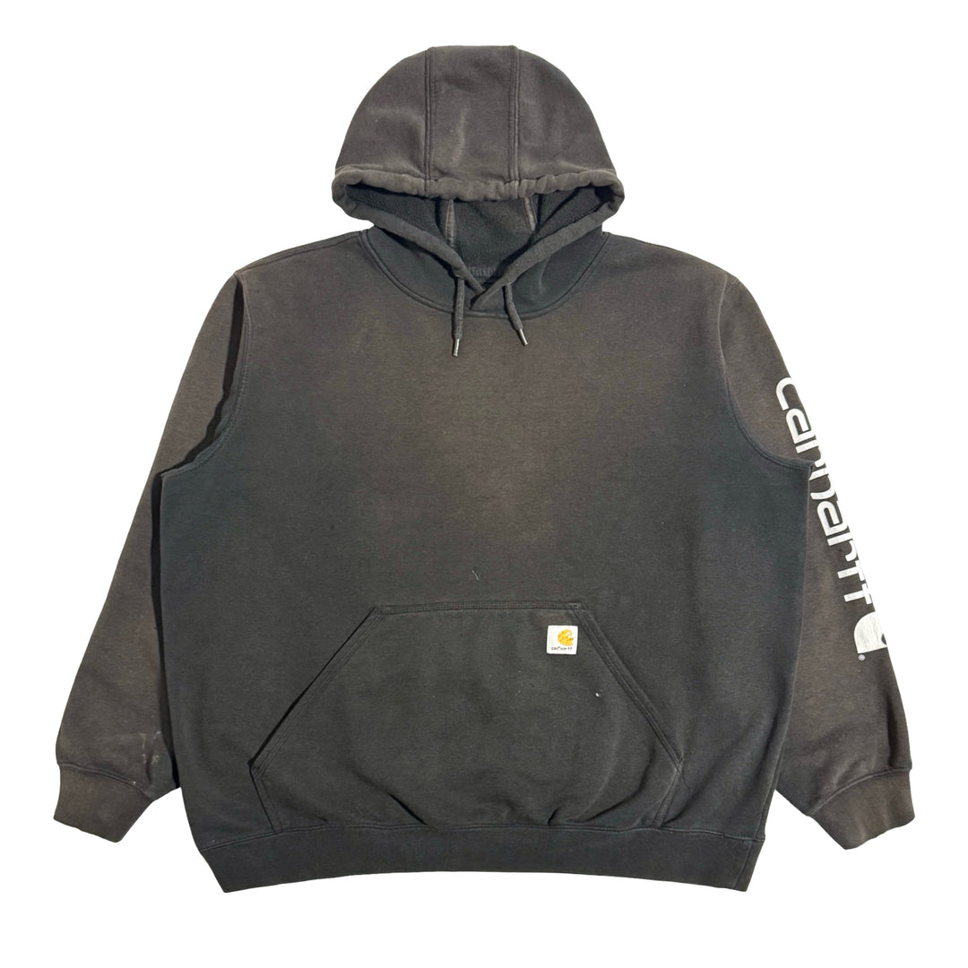 2000’S CARHARTT SUPER SUN FADED & THRASHED FLEECE HOODIE SWEATER XXL
