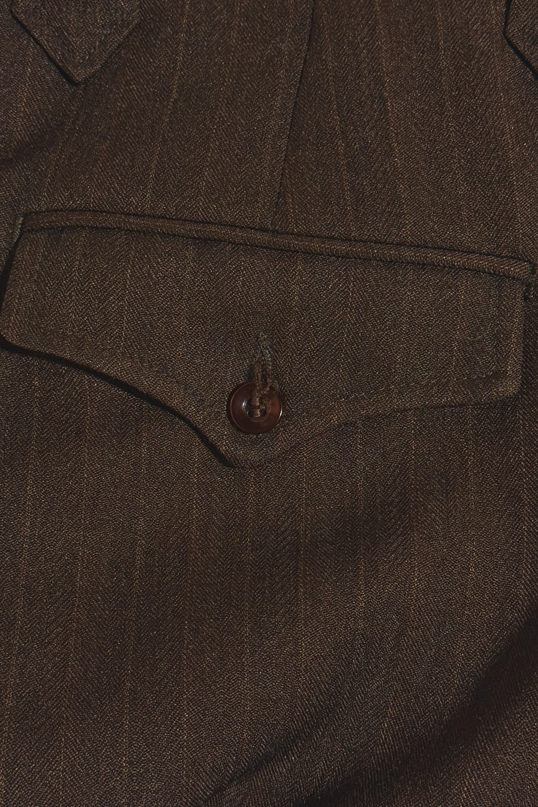 1960’S LASSO WESTERNWEAR MADE IN USA “DALLAS” WESTERN BROWN STRIPED FLARED LEG SUIT 44R