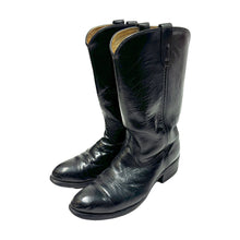 Cargar imagen en el visor de la galería, 1970’S BLACK MADE IN USA LEATHER RANCHER COWBOY BOOTS 9
