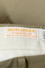 Load image into Gallery viewer, 1970’S BROOKS BROTHERS MADE IN USA FLAT FRONT KHAKI CHINO PANTS 34 X 28
