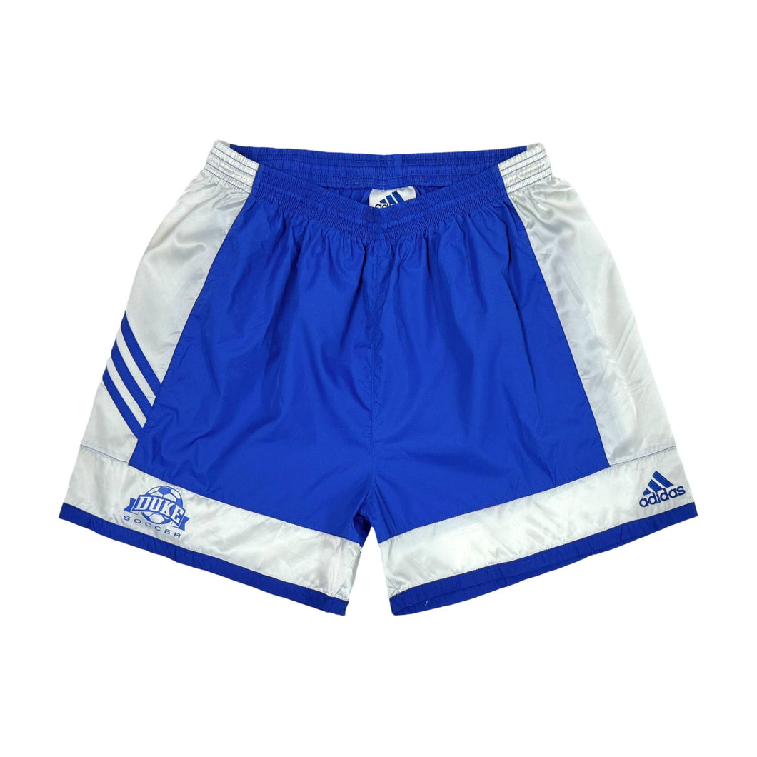 1990’S ADIDAS WHITE LABEL DUKE UNIVERSITY SOCCER 4 INCH ATHLETIC SHORTS MEDIUM