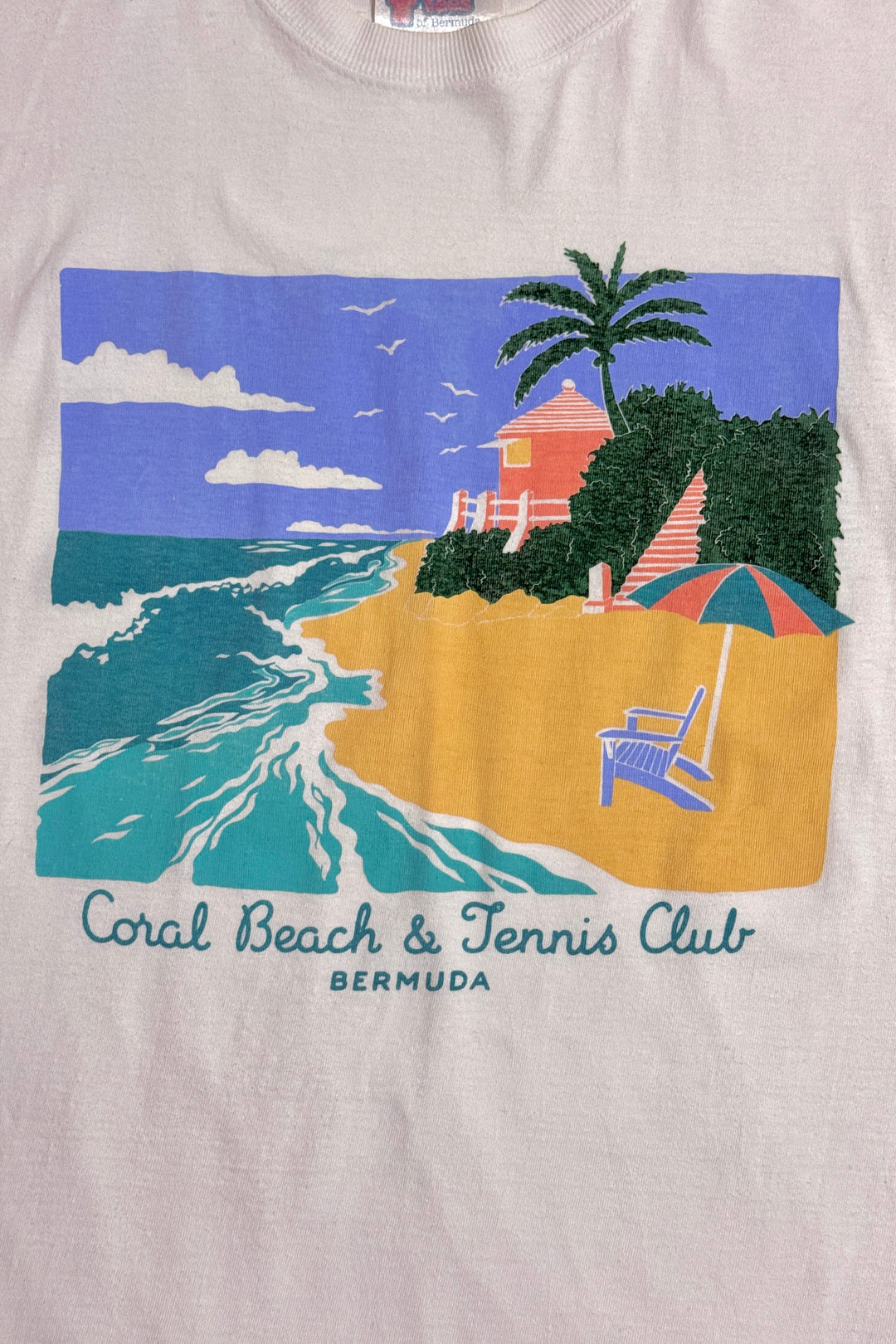 1990’S CORAL BEACH TENNIS CLUB MADE IN BERMUDA SINGLE STITCH S/S T-SHIRT LARGE